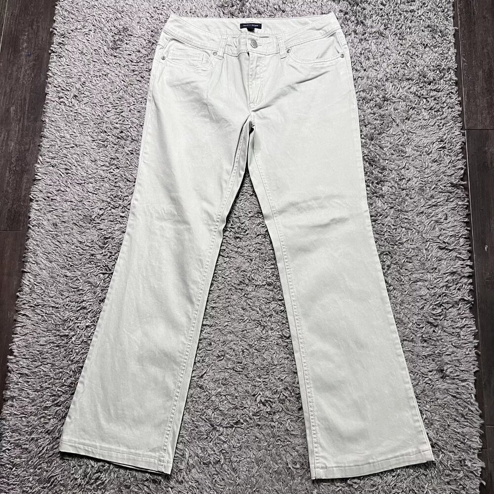 Tommy Hilfiger Pants Womens 6 Beige Khaki Wide Leg Stretch Pockets Casual